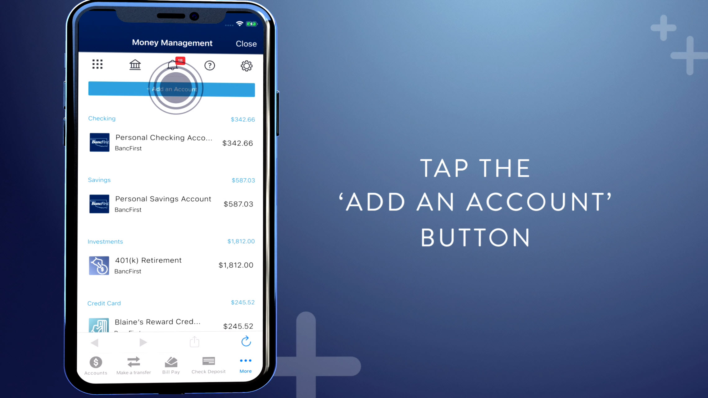 Video preview - Linking Non-BancFirst Accounts to Mobile Banking
